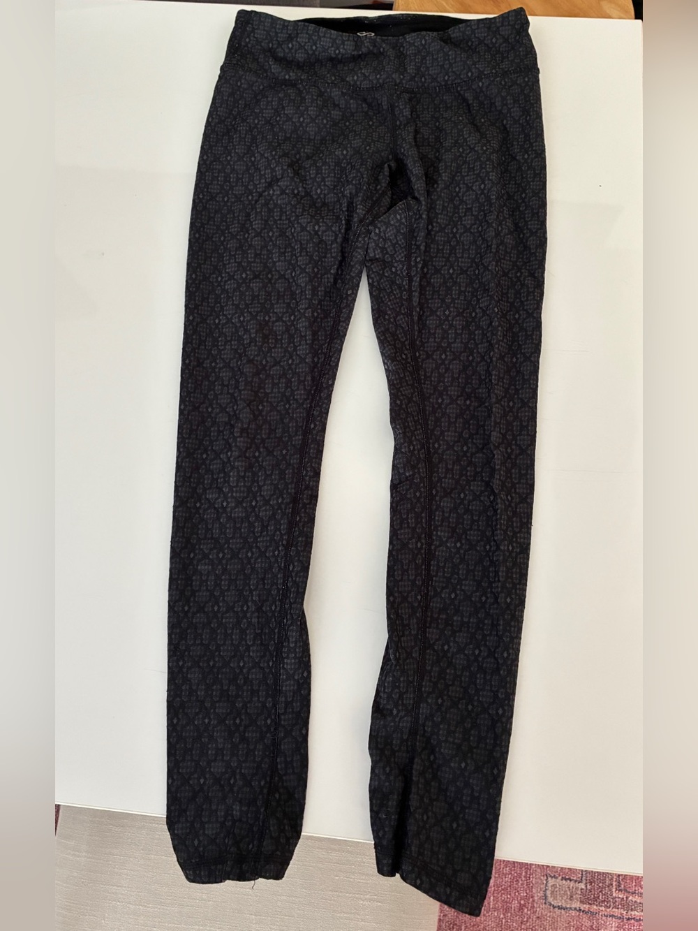Prana Black Textured Slim Leg Leggings